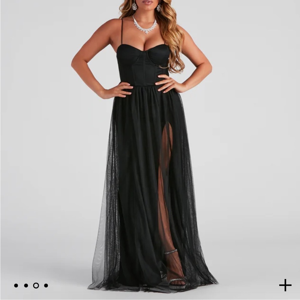 Formal High Slit A-Line Dress